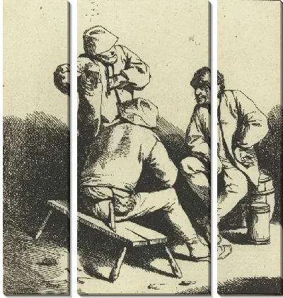 Картина Трое пьющих мужчин