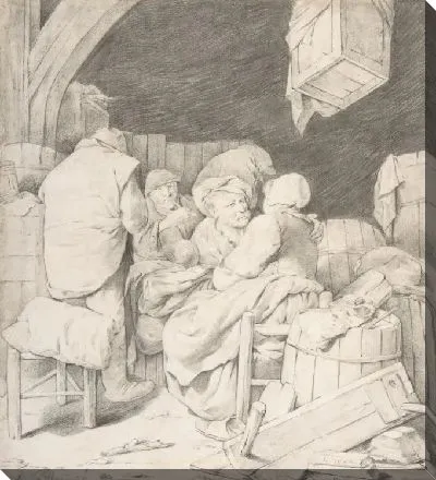 Картина Крестьяне собрались в гостинице