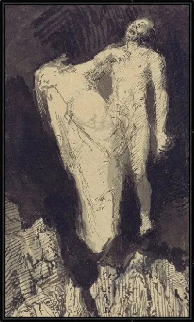 Картина Паоло и Франческа в аду (после Божественной комедии Данте, Inferno, Canto 5)