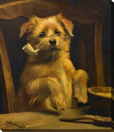 Картина маслом Собака и муштук (Dog and mushtuk)