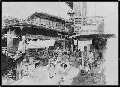 Уличная сцена в Икао, Япония