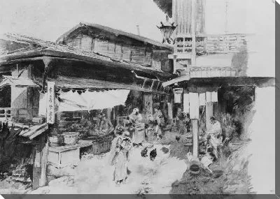 Уличная сцена в Икао, Япония