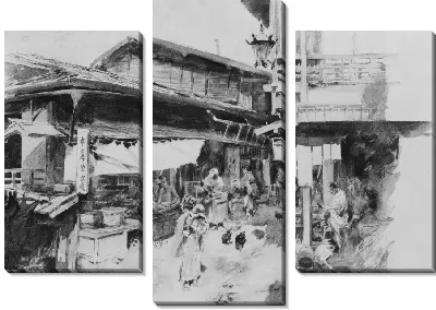 Уличная сцена в Икао, Япония