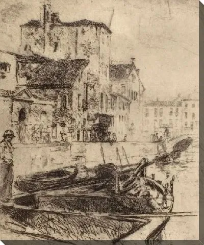 Картина Баржа на венецианском канале