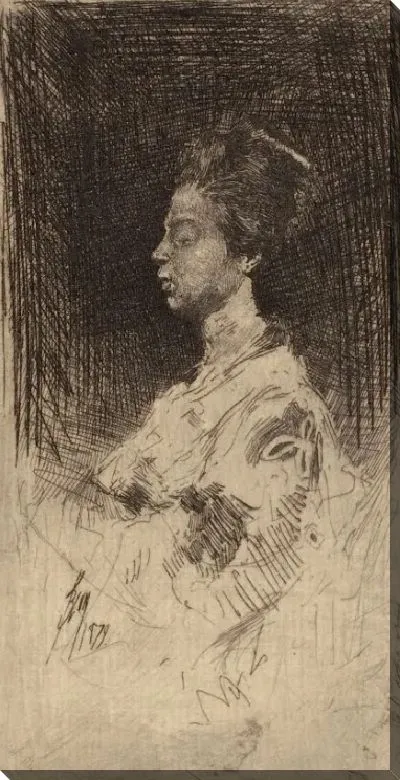 Картина Японка в кимоно