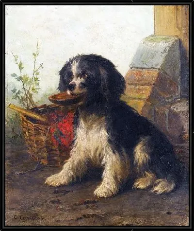 Картина Пес и игра (The dog and the game)