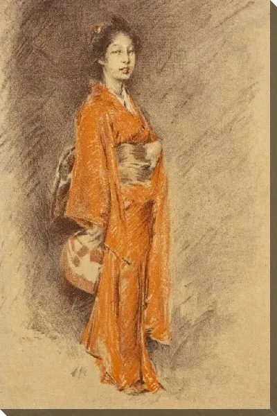 Картина Японка в кимоно