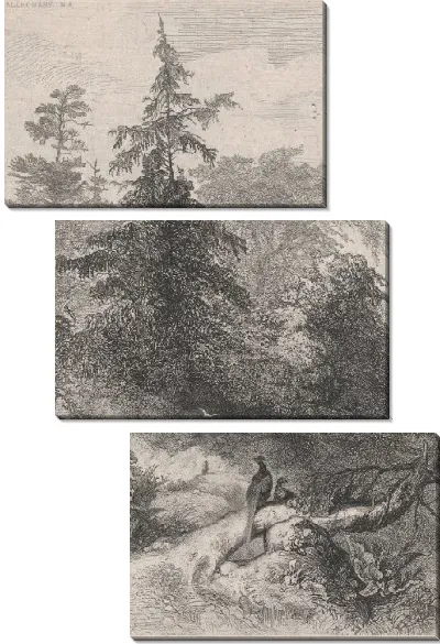 Картина Два фазана в лесу