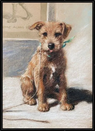Картина Щенок и поводок (The puppy and leash)