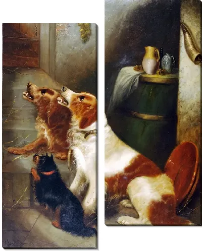 Модульная картина Лающие собаки (Barking dogs)