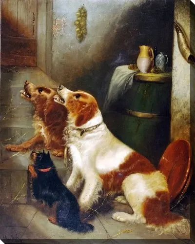 Картина маслом Лающие собаки (Barking dogs)