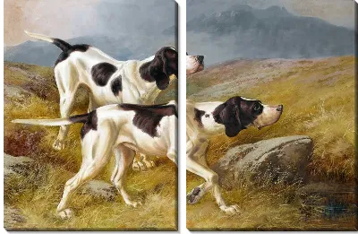 Модульная картина Собаки на охоте (Dogs on the hunt) №2
