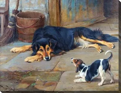 Картина Пес и щенок (Dog and Puppy)