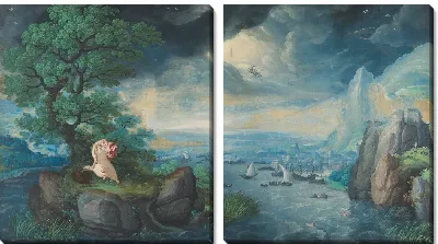 Картина Воображаемый пейзаж со святым Иоанном на Патмосе