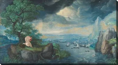 Воображаемый пейзаж со святым Иоанном на Патмосе