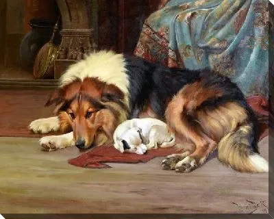 Картина Пес и щенок (Dog and Puppy)