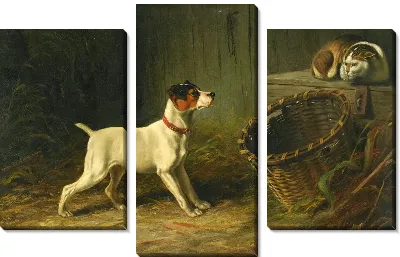 Модульная картина Собака и кошка (Dog and Cat)