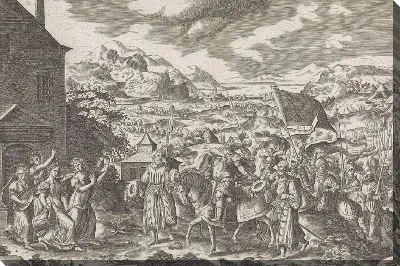 Картина Джефту приветствует его дочь