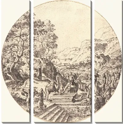 Картина Элеазер и Ребекка у колодца