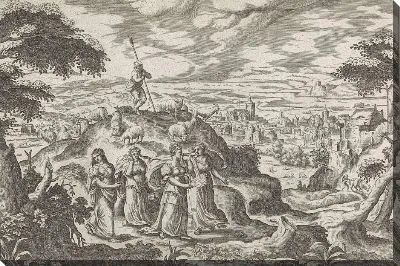 Картина Дочь Jefta скорбит со своими друзьями в горах