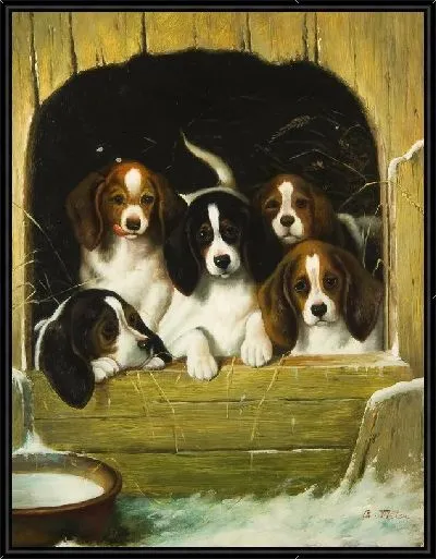 Картина Щенки (Puppies) №3