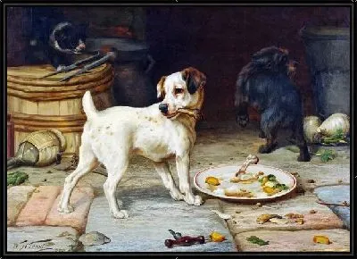 Собака и тарелка (Dog and a plate)
