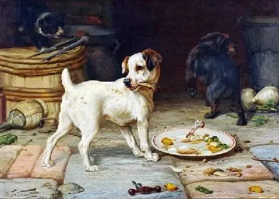 Собака и тарелка (Dog and a plate)