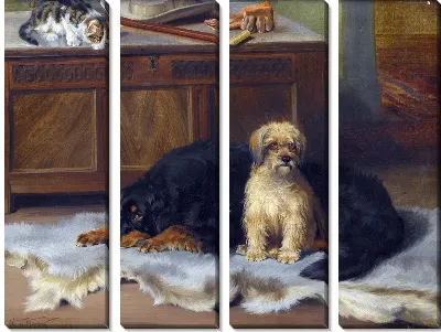Картина Собака и щенок (Dog and Puppy)
