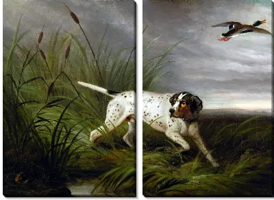 Модульная картина Собака на охоте (The dog on the hunt)