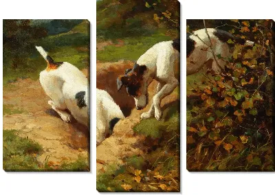 Модульная картина Две собаки (Two dogs) №2