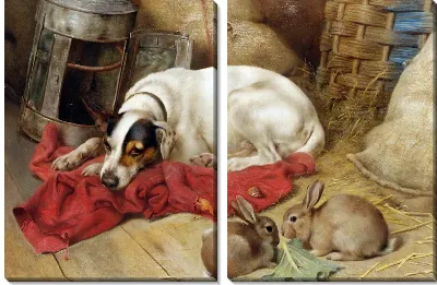 Модульная картина Собака и зайцы (The Dog and the Hare)