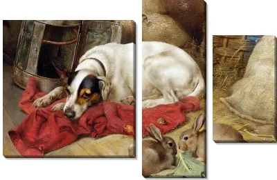 Модульная картина Собака и зайцы (The Dog and the Hare)