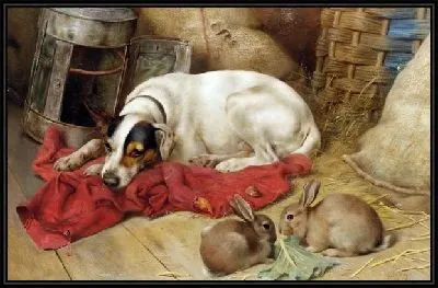Картина Собака и зайцы (The Dog and the Hare)