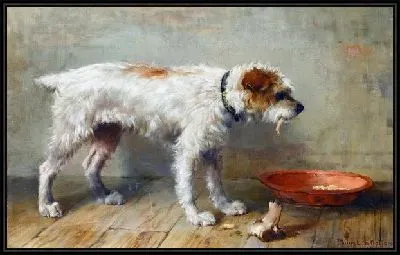 Картина Собака ест (Dog eats)