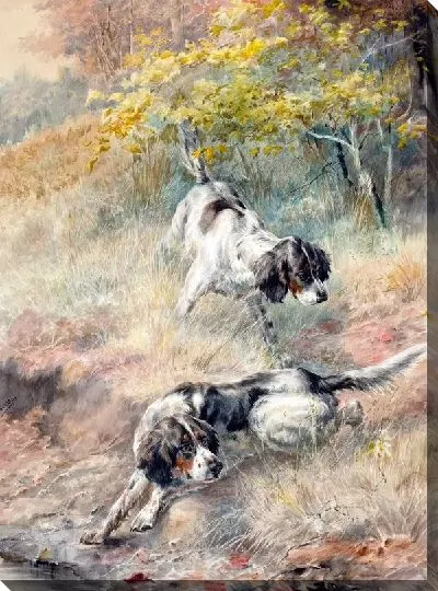 Картина маслом Собаки на охоте (Dogs on the hunt) №3