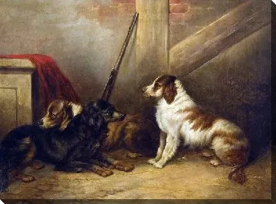 Картина маслом Собаки после охоты (Dogs after the hunt)