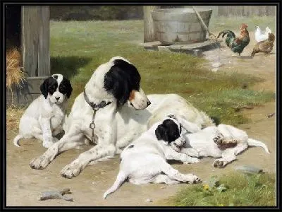 Картина Собака и щенки (Dog and Puppy) №2