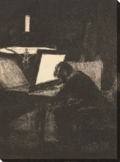 Картина Автопортрет художника Офорт