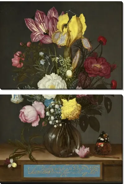 Картина Букет цветов в стеклянной вазе