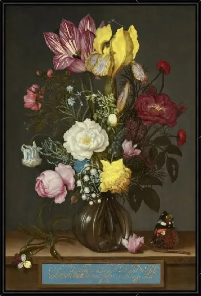 Картина Букет цветов в стеклянной вазе