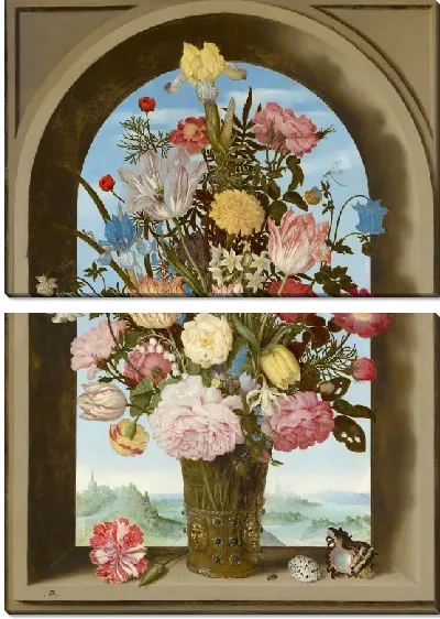 Картина Ваза с цветами в окне