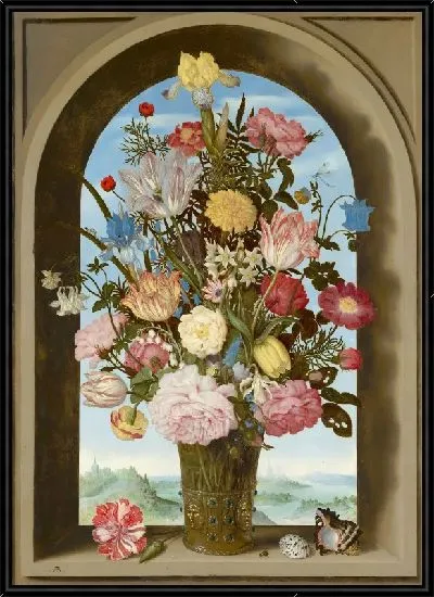 Картина Ваза с цветами в окне