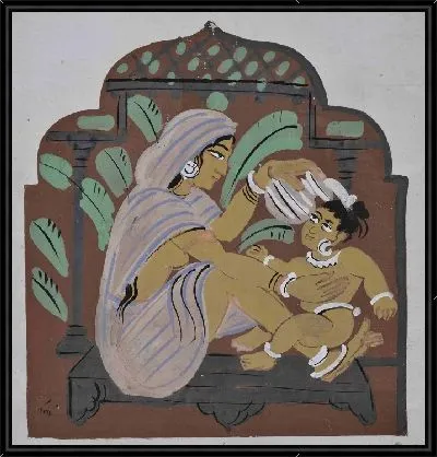 Мать купает ребенка