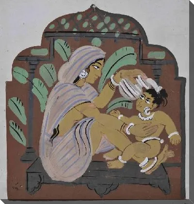 Мать купает ребенка