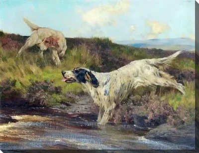 Картина маслом Две собаки (Two dogs) №6