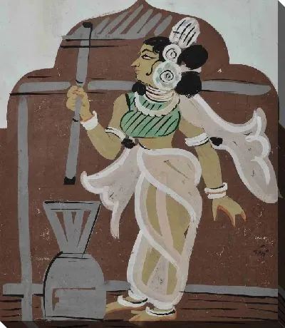 Картина Обработка риса