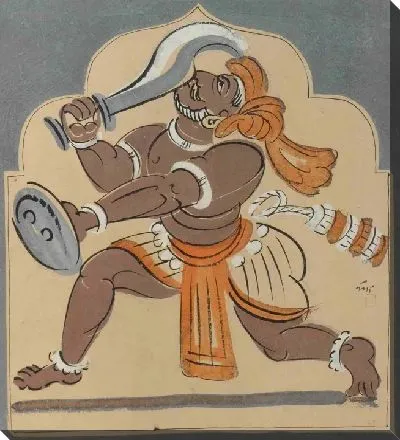 Картина Воин с изогнутым мечом