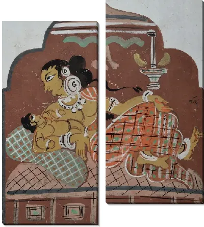 Мать кормит своего ребенка