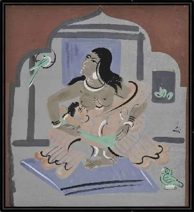 Картина Мать кормит своего ребенка