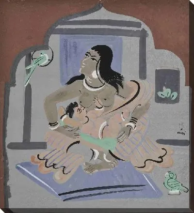 Картина Мать кормит своего ребенка